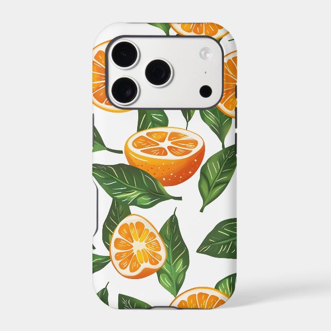 Botanical Fruit Orange Citrus Seamless Case-Mate iPhone Case (Back)