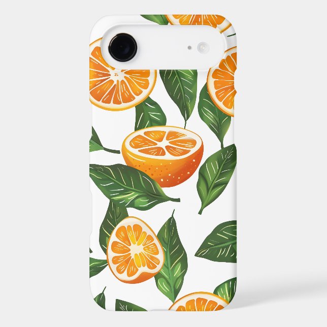 Botanical Fruit Orange Citrus Seamless Case-Mate iPhone Case (Back)