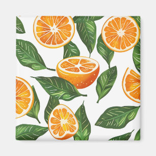 Botanical Fruit Orange Citrus Seamless Magnet