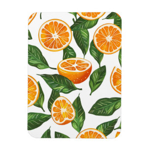 Botanical Fruit Orange Citrus Seamless Magnet