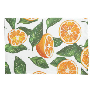 Botanical Fruit Orange Citrus Seamless Pattern Pillow Case