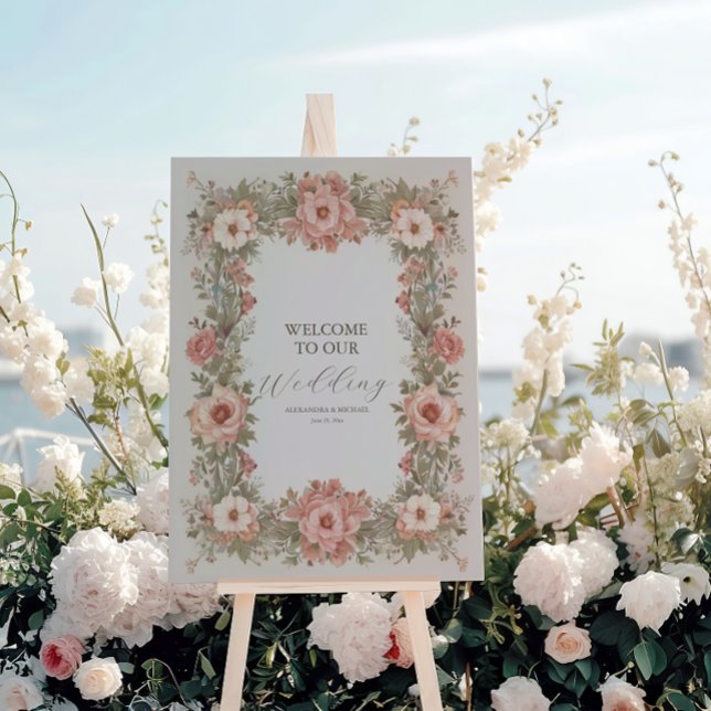 Botanical Garden Art Nouveau Wedding Foam Board (Creator Uploaded)