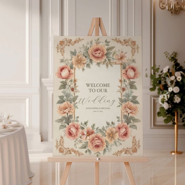Botanical Garden Art Nouveau Wedding Foam Board (Creator Uploaded)