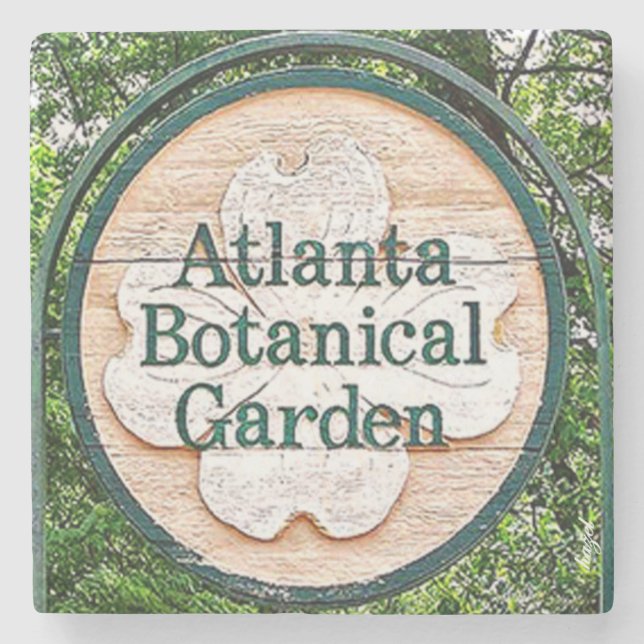 Botanical Garden Atlanta Landmark Marble Stone Coa Stone Coaster (Front)