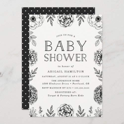 Botanical Garden  Baby Shower Invitation
