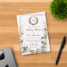 Botanical Garden Birds & Blooms Wedding Acrylic
