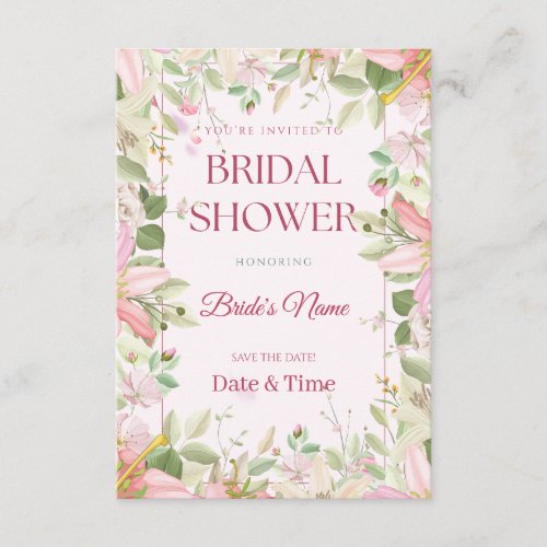 Botanical Garden Bridal Shower Invitation
