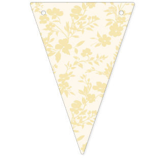 Botanical Garden Buttercream - Neutral Bunting Flags