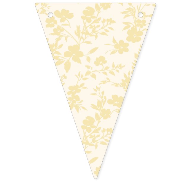 Botanical Garden Buttercream - Neutral Bunting Flags (First Flag)
