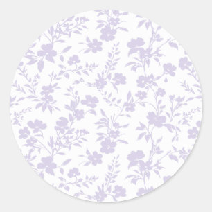 Botanical Garden Dusty Lavender - Neutral Classic Round Sticker