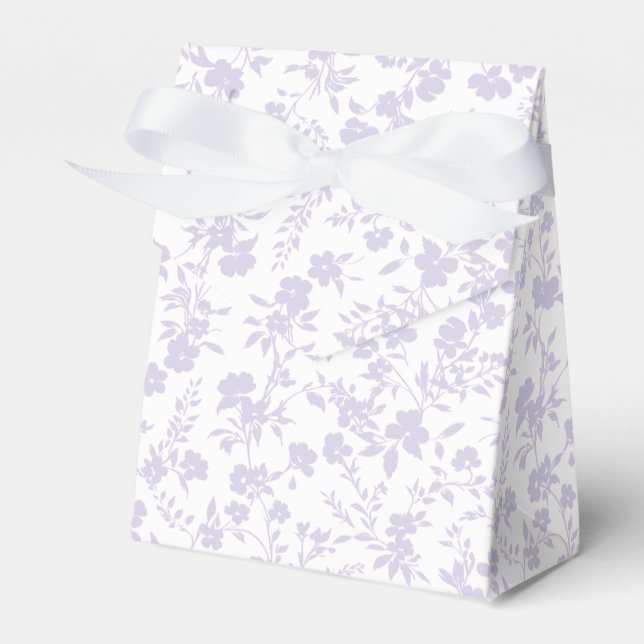 Botanical Garden Dusty Lavender - Neutral Favor Boxes (Front Side)