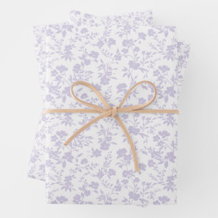 Botanical Garden Dusty Lavender - Neutral Wrapping Paper Sheets