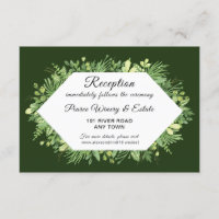 Botanical Garden Elegant Wedding Reception Detail Enclosure Card