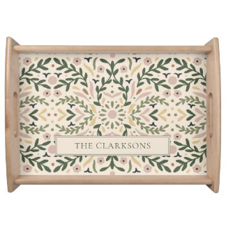 Botanical Garden Floral Serving Tray