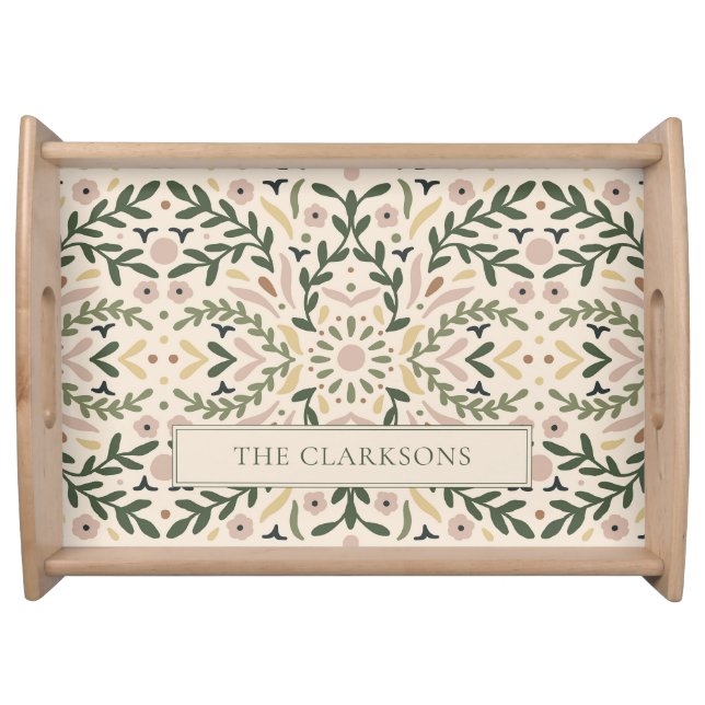 Botanical Garden Floral Serving Tray (Front)