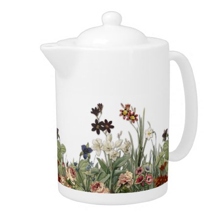 Botanical Garden Flowers Collection Tea Pot