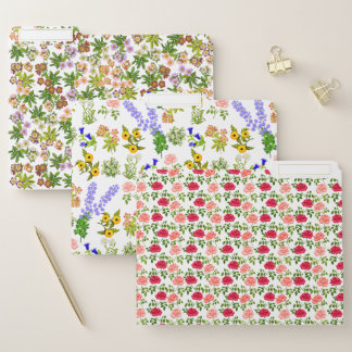 Botanical Garden Flowers File Folders
