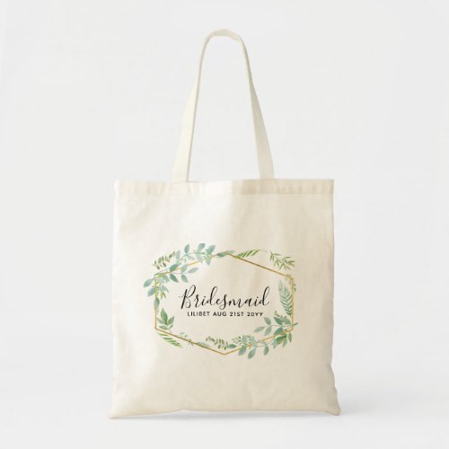 Botanical Garden Leaves Greenery Wedding Tote Bag