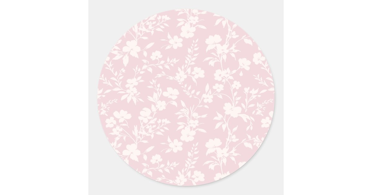Botanical Garden Neutral - Blush Pink Classic Round Sticker | Zazzle