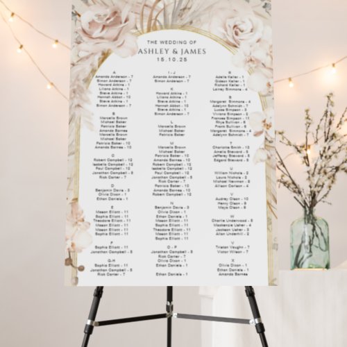 Botanical Garden neutral colors seating charts Foam Board