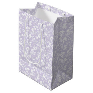Botanical Garden Neutral - Dusty Lavender Medium Gift Bag