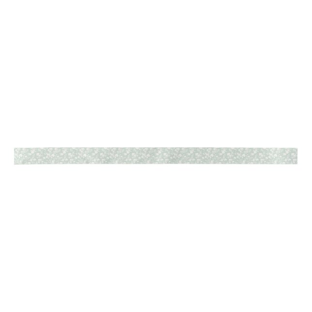 Botanical Garden Neutral - Muted Sage Satin Ribbon (Front)