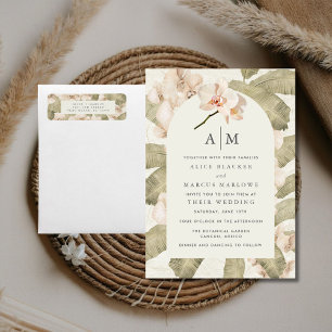 Botanical Garden Orchid Wedding  Invitation