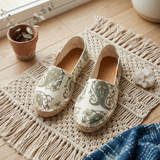 Botanical Garden Paisley Motifs Vintage Elegance Espadrilles
