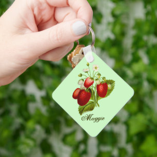 Botanical Garden Strawberry Keychain