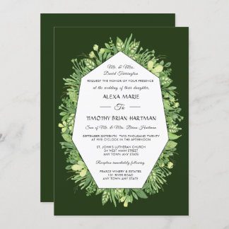 Botanical Garden Traditional Wedding Invitation