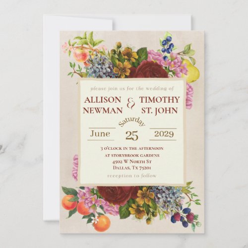 Botanical Garden Wedding Invitation