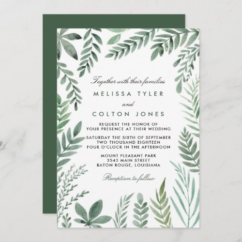 Botanical Garden Wedding Invitations