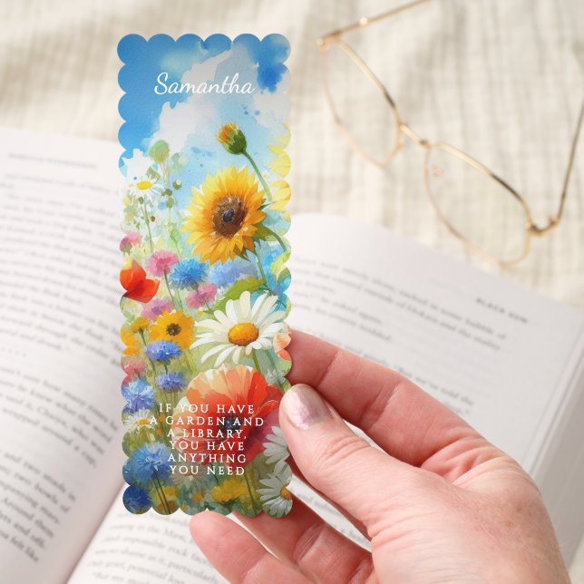 Botanical Garden Wildflowers Fine Art Illustration Bookmarks (Hand)