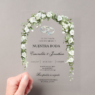 Botanical garden with ring Wedding Invitation