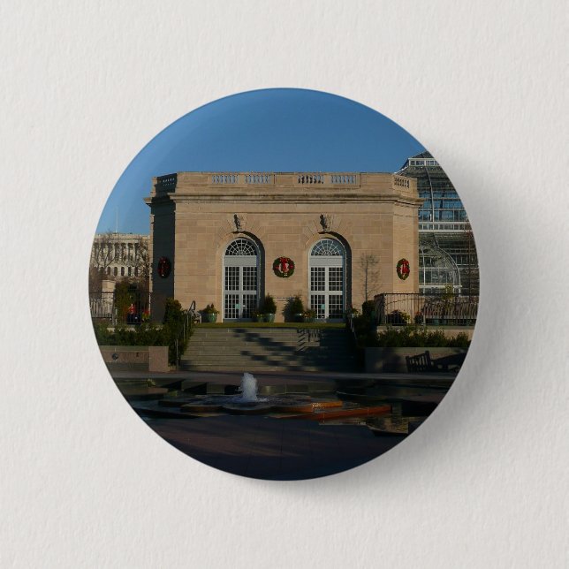 Botanical Gardens at Christmas in Washington DC Button (Front)