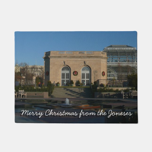 Botanical Gardens at Christmas in Washington DC Doormat (Front)