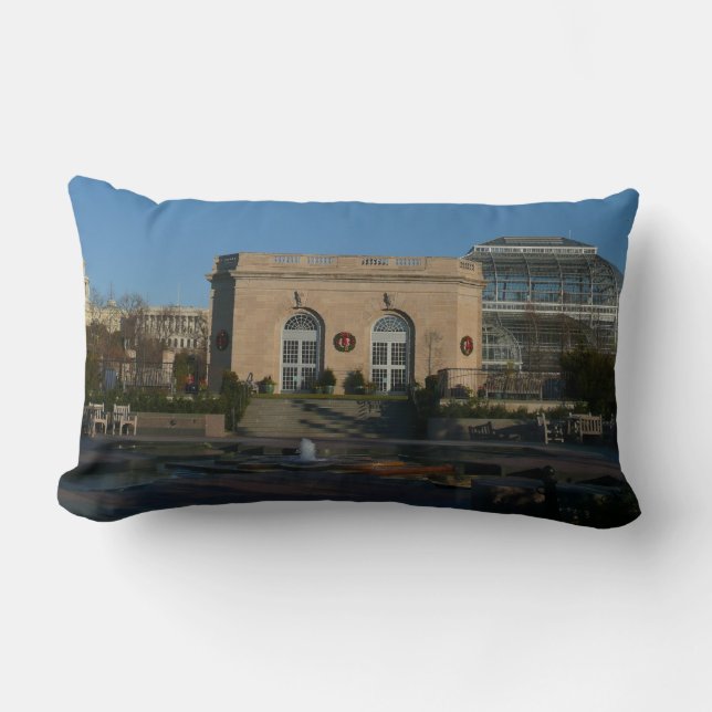Botanical Gardens at Christmas in Washington DC Lumbar Pillow (Front)