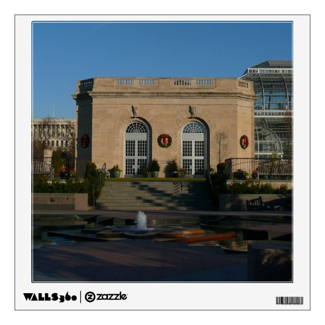Botanical Gardens at Christmas in Washington DC Wall Decal (Front)