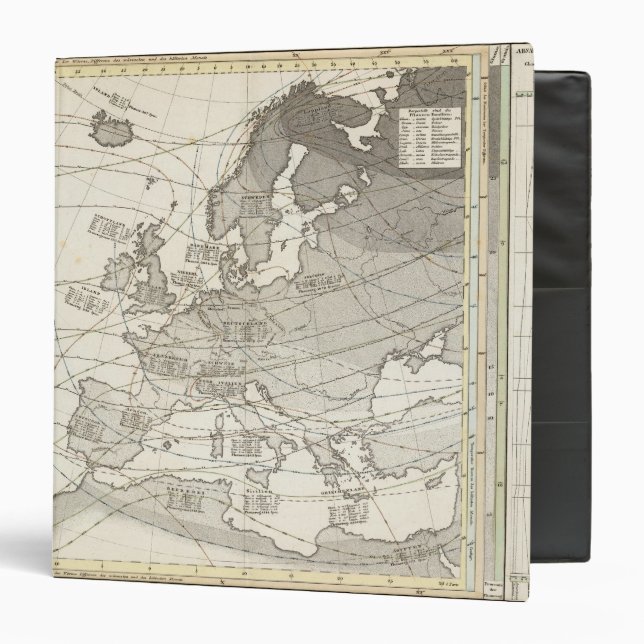 Botanical geographical statistical map of Europe Binder (Front/Inside)