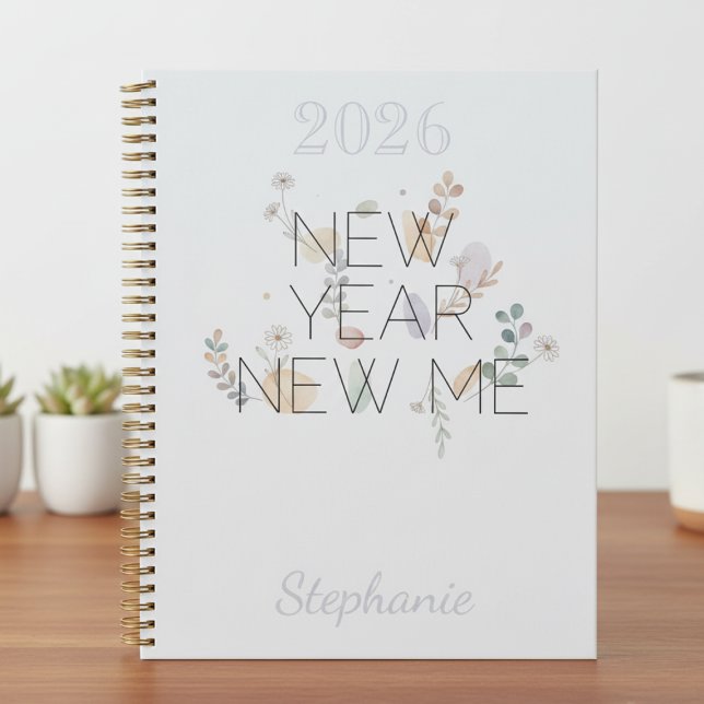 Botanical Gift for Her Whimsical Garden Planner (Modern Floral New Year New Me Planner)