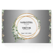 Botanical Gilded Golden Rings & Foliage Guest Boo