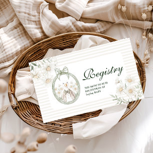 Botanical Gingham Silly Goose Registry Enclosure Card
