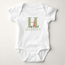 Botanical Girls First Birthday with Name Baby H