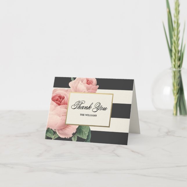 Botanical Glamor | Thank You Note Card (Front)