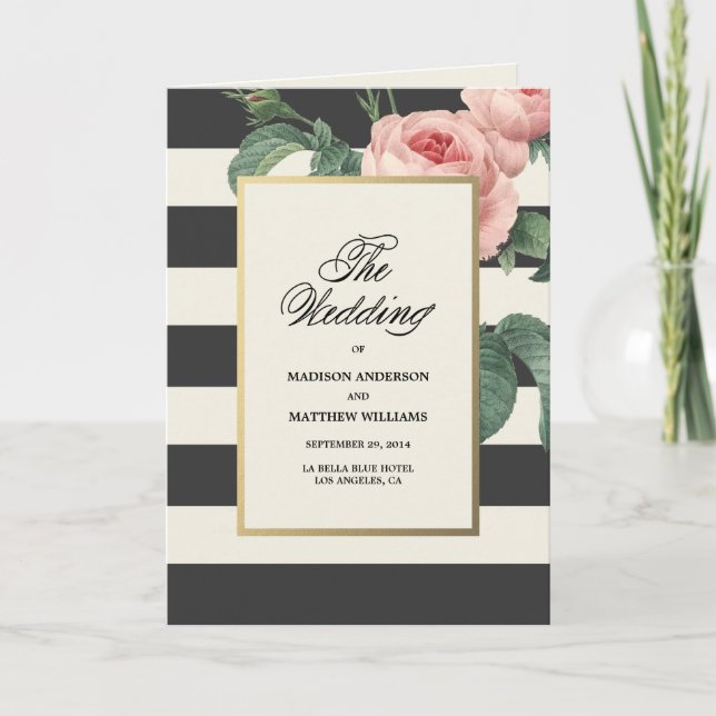 Botanical Glamor | Wedding Program (Front)