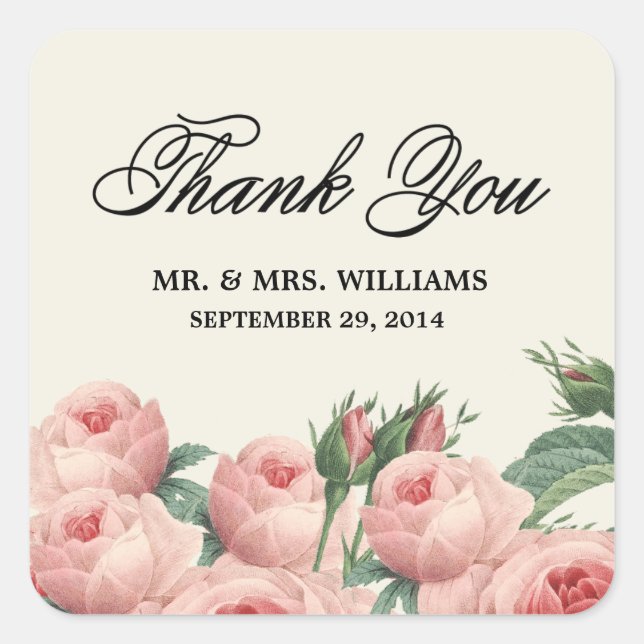 Botanical Glamour | Favor Stickers (Front)