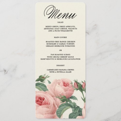 Botanical Glamour | Menu
