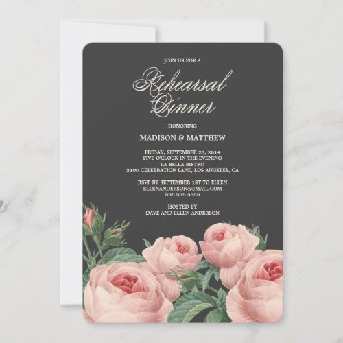 Botanical Glamour | Rehearsal Dinner Invitation