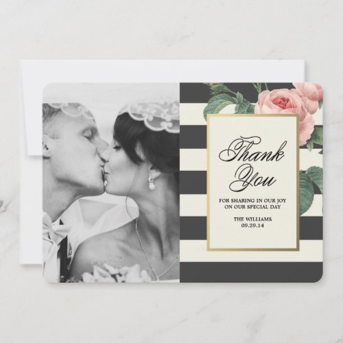 Botanical Glamour | Thank You Photo Card