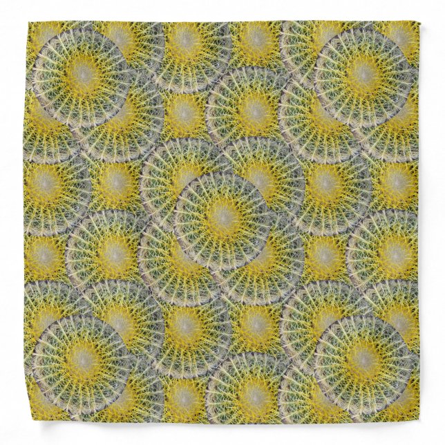 Botanical Globe Cactus Plant Photo Bandana (Front)